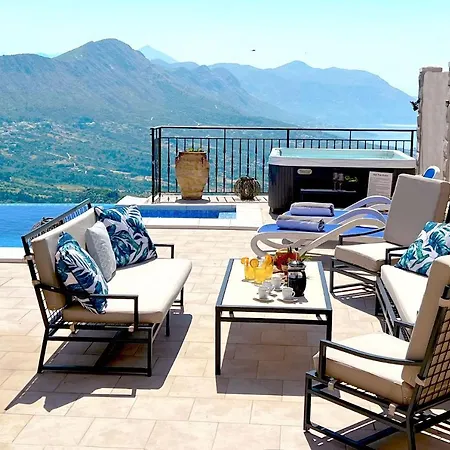 Villa Luxury Stone With Private Pool And Jacuzzi Near Dubrovnik Ivanica